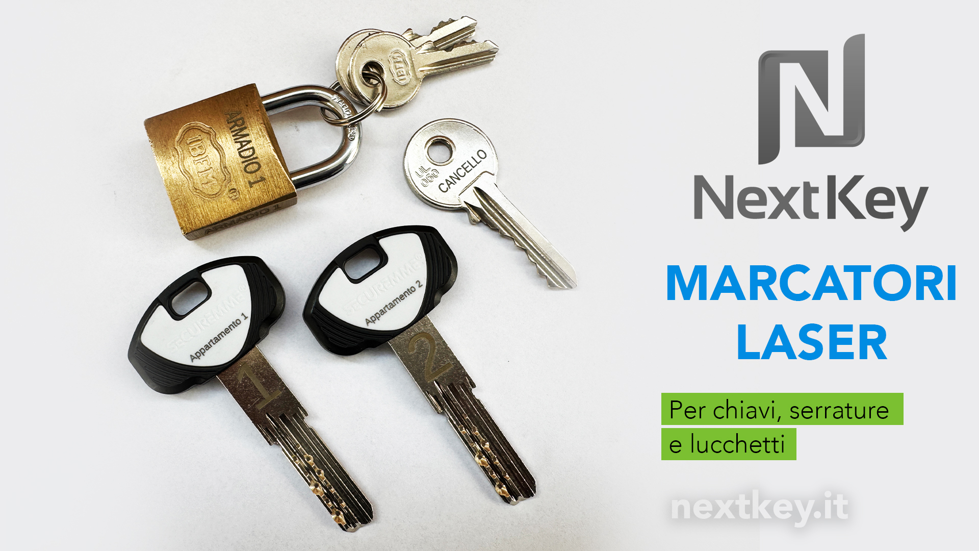 marcatura laser chiavi
